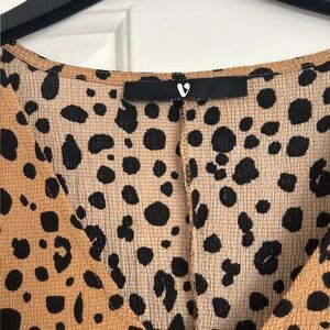 Leopard Print V-Neck Dress